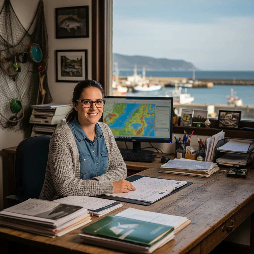 Sofia Carvalho, apoio administrativo na base portuária